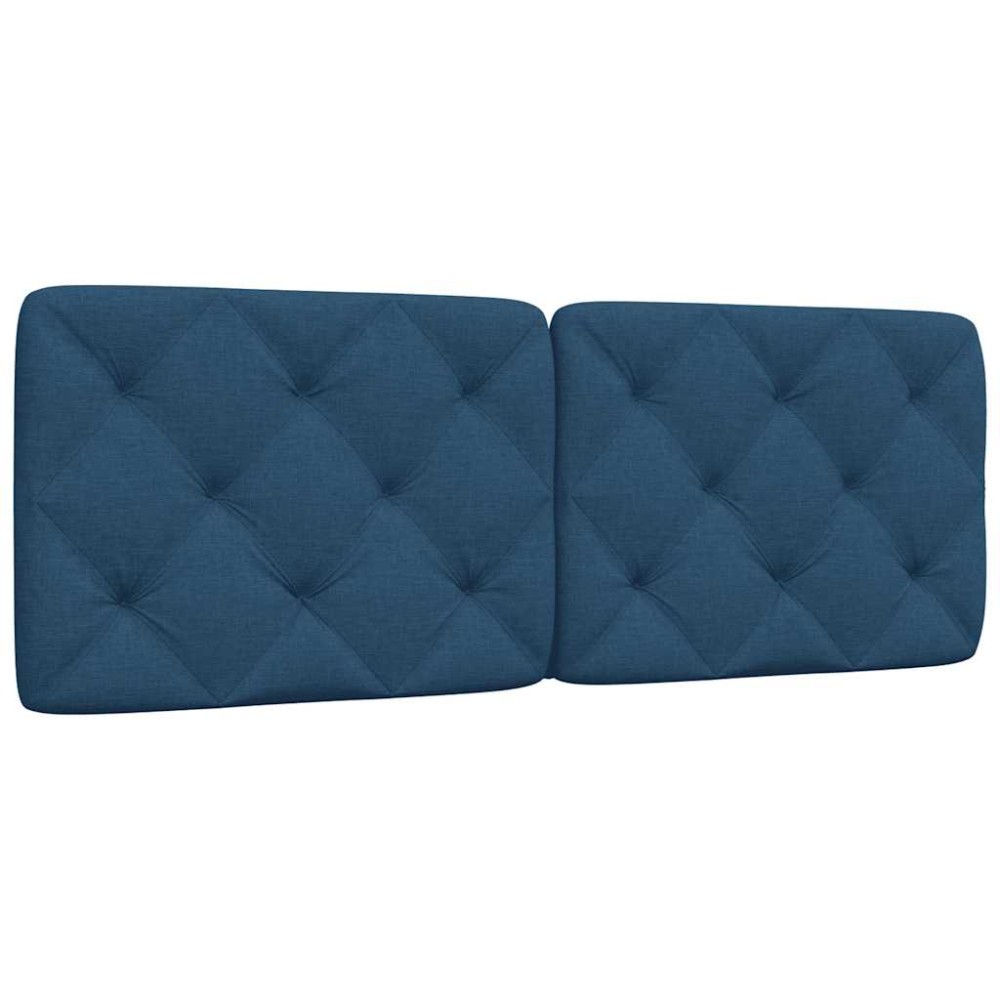 vidaXL Pernă pentru tăblie de pat, albastru, 120 cm, material textil