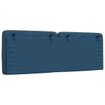 vidaXL Pernă pentru tăblie de pat, albastru, 120 cm, material textil vidaXL Pernă pentru tăblie de pat, albastru, 120 cm, material textil