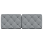 vidaXL Pernă tăblie de pat, gri deschis, 140 cm, material textil