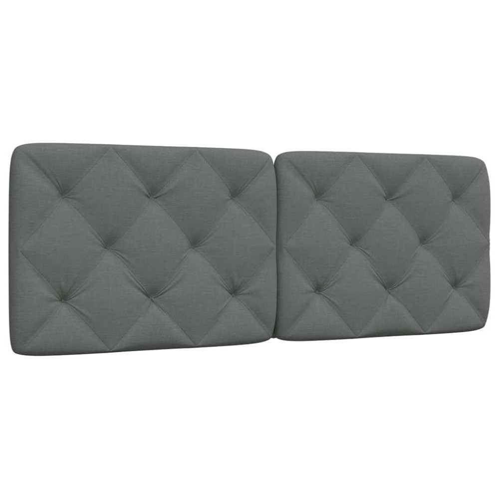 vidaXL Pernă pentru tăblie de pat, gri închis, 140 cm, material textil