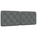 vidaXL Pernă pentru tăblie de pat, gri închis, 140 cm, material textil