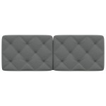 vidaXL Pernă pentru tăblie de pat, gri închis, 140 cm, material textil