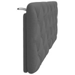 vidaXL Pernă pentru tăblie de pat, gri închis, 140 cm, material textil