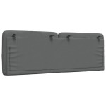 vidaXL Pernă pentru tăblie de pat, gri închis, 140 cm, material textil