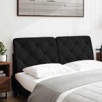 vidaXL Pernă pentru tăblie de pat, negru, 140 cm, material textil vidaXL Pernă pentru tăblie de pat, negru, 140 cm, material textil