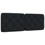 vidaXL Pernă pentru tăblie de pat, negru, 140 cm, material textil vidaXL Pernă pentru tăblie de pat, negru, 140 cm, material textil