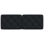 vidaXL Pernă pentru tăblie de pat, negru, 140 cm, material textil vidaXL Pernă pentru tăblie de pat, negru, 140 cm, material textil
