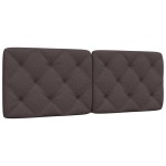 vidaXL Pernă pentru tăblie de pat maro închis, 140 cm, material textil