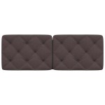 vidaXL Pernă pentru tăblie de pat maro închis, 140 cm, material textil