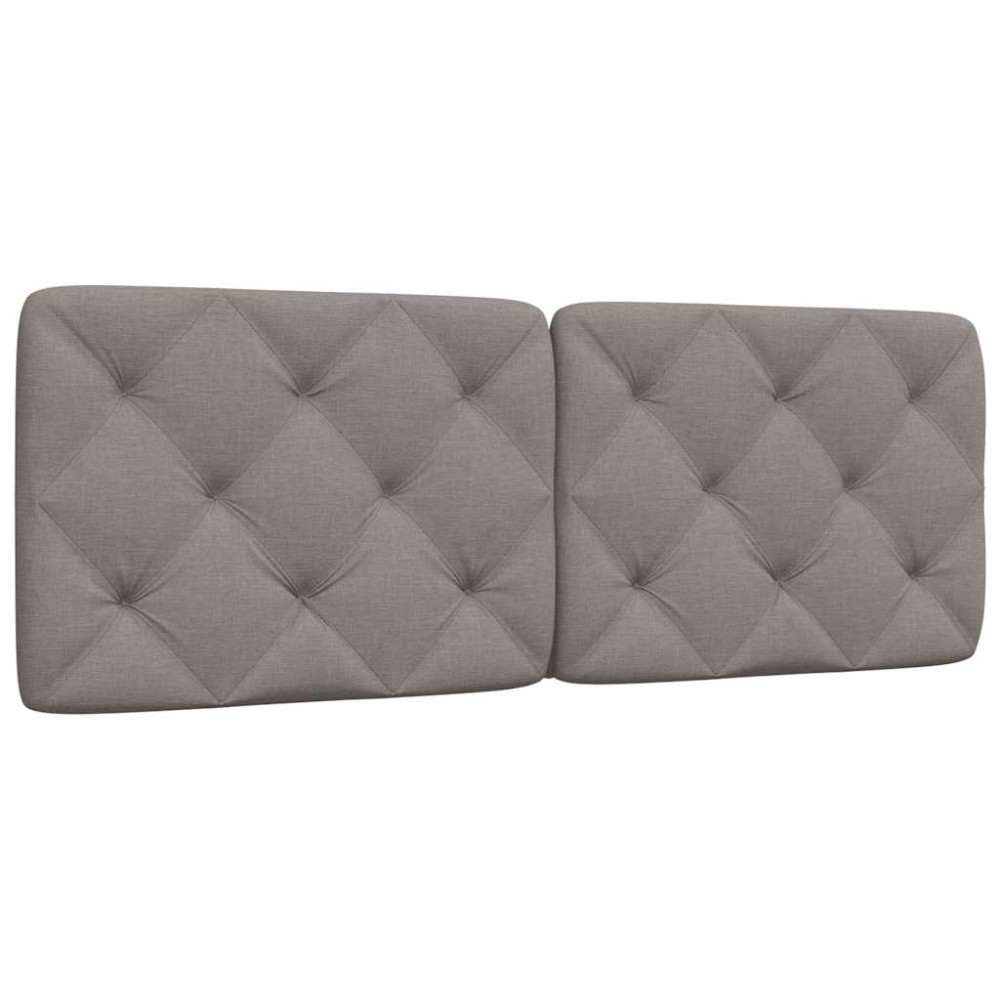 vidaXL Pernă pentru tăblie de pat, gri taupe, 140 cm, material textil