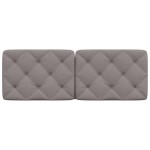vidaXL Pernă pentru tăblie de pat, gri taupe, 140 cm, material textil vidaXL Pernă pentru tăblie de pat, gri taupe, 140 cm, material textil