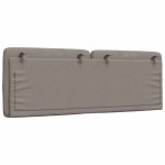 vidaXL Pernă pentru tăblie de pat, gri taupe, 140 cm, material textil vidaXL Pernă pentru tăblie de pat, gri taupe, 140 cm, material textil