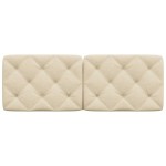 vidaXL Pernă pentru tăblie de pat, crem, 140 cm, material textil