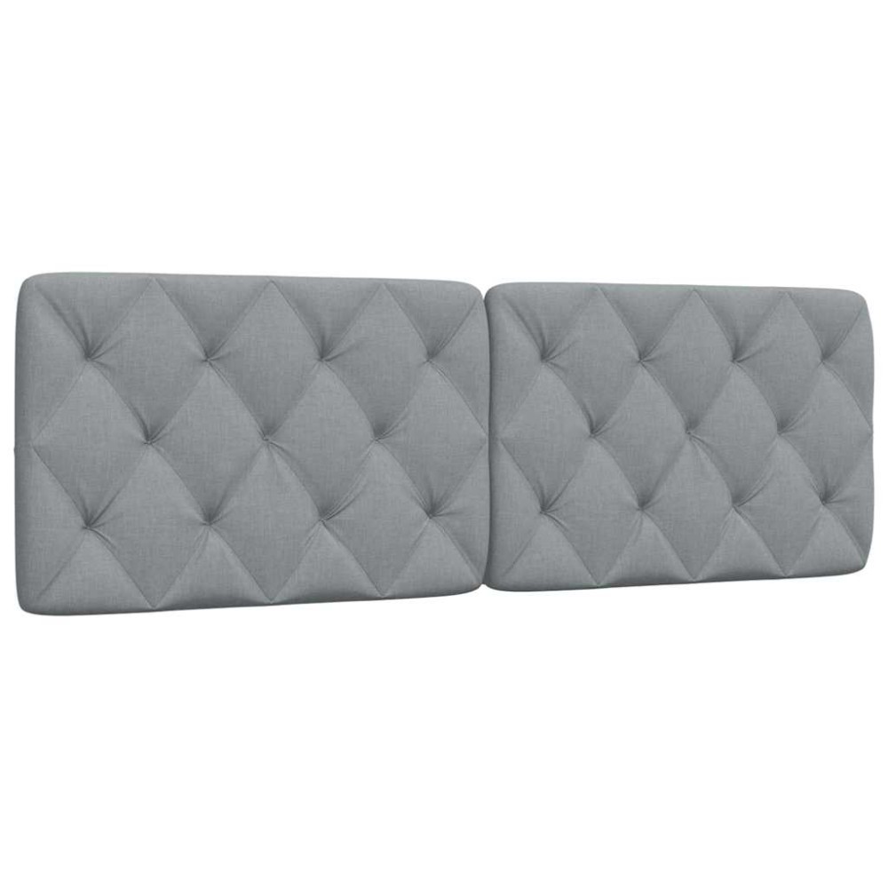 vidaXL Pernă tăblie de pat, gri deschis, 160 cm, material textil