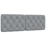 vidaXL Pernă tăblie de pat, gri deschis, 160 cm, material textil