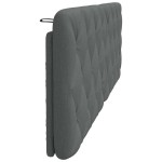 vidaXL Pernă pentru tăblie de pat, gri închis, 140 cm, material textil vidaXL Pernă pentru tăblie de pat, gri închis, 140 cm, material textil