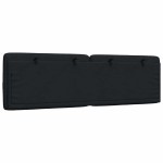 vidaXL Pernă pentru tăblie de pat, negru, 160 cm, material textil vidaXL Pernă pentru tăblie de pat, negru, 160 cm, material textil