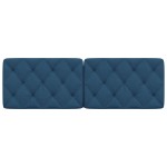 vidaXL Pernă pentru tăblie de pat, albastru, 160 cm, material textil