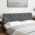 vidaXL Pernă pentru tăblie de pat, gri închis, 180 cm, material textil vidaXL Pernă pentru tăblie de pat, gri închis, 180 cm, material textil