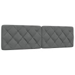 vidaXL Pernă pentru tăblie de pat, gri închis, 180 cm, material textil vidaXL Pernă pentru tăblie de pat, gri închis, 180 cm, material textil