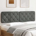 vidaXL Pernă pentru tăblie de pat, gri închis, 180 cm, material textil vidaXL Pernă pentru tăblie de pat, gri închis, 180 cm, material textil