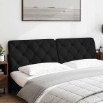 vidaXL Pernă pentru tăblie de pat, negru, 180 cm, material textil vidaXL Pernă pentru tăblie de pat, negru, 180 cm, material textil