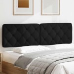 vidaXL Pernă pentru tăblie de pat, negru, 180 cm, material textil vidaXL Pernă pentru tăblie de pat, negru, 180 cm, material textil