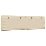 vidaXL Pernă pentru tăblie de pat, crem, 180 cm, material textil