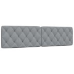 vidaXL Pernă tăblie de pat, gri deschis, 200 cm, material textil
