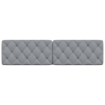 vidaXL Pernă tăblie de pat, gri deschis, 200 cm, material textil