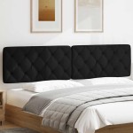vidaXL Pernă pentru tăblie de pat, negru, 200 cm, material textil