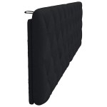 vidaXL Pernă pentru tăblie de pat, negru, 200 cm, material textil