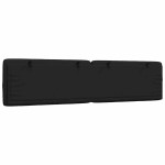 vidaXL Pernă pentru tăblie de pat, negru, 200 cm, material textil