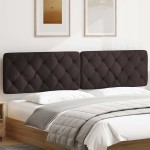 vidaXL Pernă pentru tăblie de pat maro închis, 200 cm, material textil