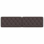 vidaXL Pernă pentru tăblie de pat maro închis, 200 cm, material textil