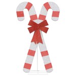 vidaXL Decoratune de Crăciun Baston de Bomboane 50 LED-uri Alb Cald