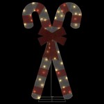 vidaXL Decoratune de Crăciun Baston de Bomboane 50 LED-uri Alb Cald