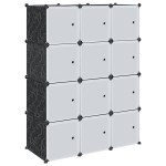 vidaXL Organizator cuburi depozitare cu 12 cuburi și tije de agățat PP vidaXL Organizator cuburi depozitare cu 12 cuburi și tije de agățat PP
