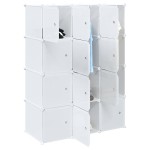 vidaXL Organizator cuburi depozitare cu 12 cuburi și tije de agățat PP vidaXL Organizator cuburi depozitare cu 12 cuburi și tije de agățat PP