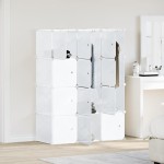 vidaXL Organizator cuburi depozitare cu 12 cuburi și tije de agățat PP vidaXL Organizator cuburi depozitare cu 12 cuburi și tije de agățat PP