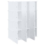 vidaXL Organizator cuburi depozitare cu 12 cuburi și tije de agățat PP vidaXL Organizator cuburi depozitare cu 12 cuburi și tije de agățat PP