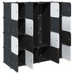 vidaXL Organizator cuburi depozitare cu 16 cuburi și tije de agățat PP vidaXL Organizator cuburi depozitare cu 16 cuburi și tije de agățat PP