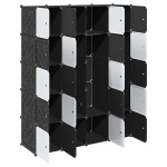 vidaXL Organizator cuburi depozitare cu 20 cuburi și tije de agățat PP vidaXL Organizator cuburi depozitare cu 20 cuburi și tije de agățat PP