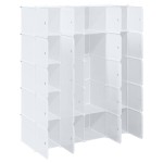 vidaXL Organizator cuburi depozitare cu 20 cuburi și tije de agățat PP vidaXL Organizator cuburi depozitare cu 20 cuburi și tije de agățat PP