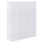 vidaXL Organizator cuburi depozitare cu 20 cuburi și tije de agățat PP vidaXL Organizator cuburi depozitare cu 20 cuburi și tije de agățat PP