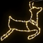 vidaXL Lumini de Crăciun Siluetă de ren 2 buc 35 LED-uri alb cald vidaXL Lumini de Crăciun Siluetă de ren 2 buc 35 LED-uri alb cald