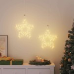 vidaXL Lumini de Crăciun Siluetă de ren 2 buc 35 LED-uri alb cald