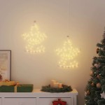 vidaXL Lumini de Crăciun Siluetă înger 2 buc 50 LED-uri alb cald vidaXL Lumini de Crăciun Siluetă înger 2 buc 50 LED-uri alb cald
