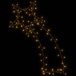 vidaXL Lumini Crăciun Siluetă stea căzătoare 115 LED-uri alb cald