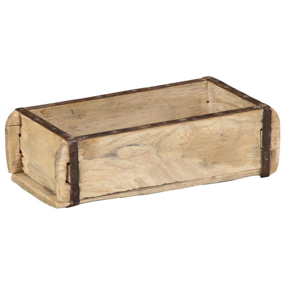 vidaXL Tăvi, 4 buc., 30x15x9 cm, lemn masiv reciclat